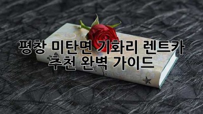 평창 미탄면 기화리 렌트카 추천 완벽 가이드!