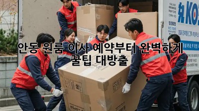 안동 원룸 이사, 예약부터 완벽하게! 꿀팁 대방출🎁